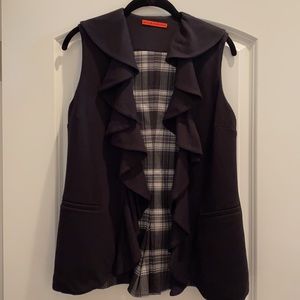 Alice+Olivia Ruffles Collar Vest, Small